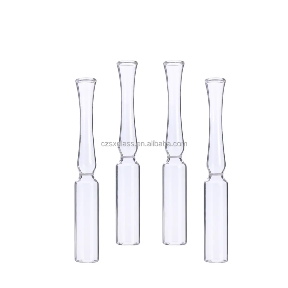 1ml 2ml 5ml 10ml 20ml transparent Amber Ampoule Injection Glass Vial Easy to Break open Ampoule Bottle pharmaceutical Bottle
