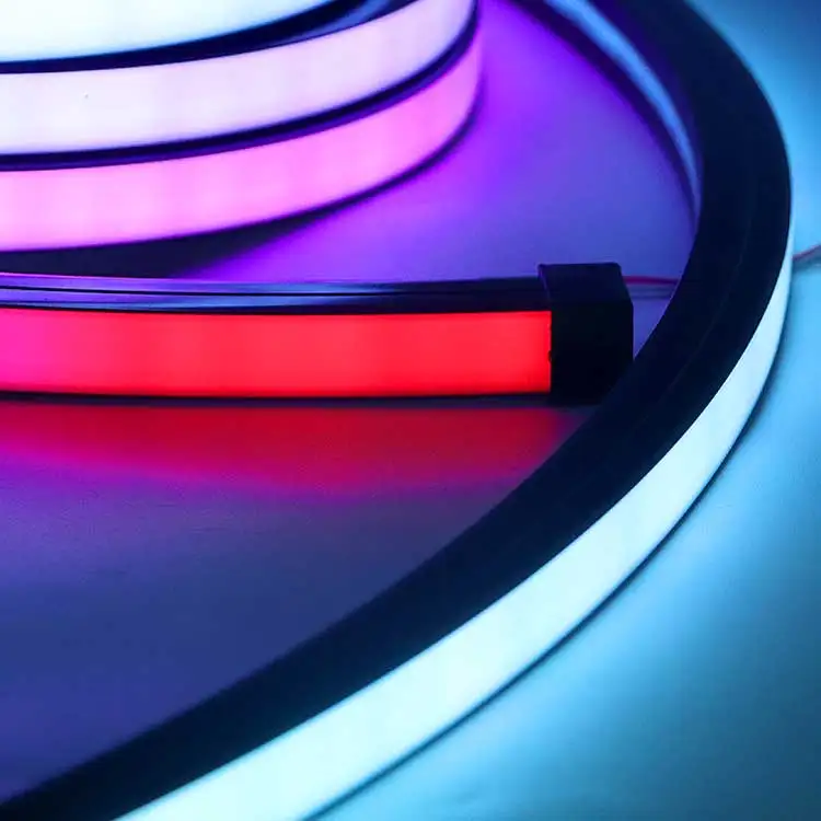 Waterproof Ip65 DC12V 24V led strip light RGBW RGB 16703IC black/white silicone led neon light