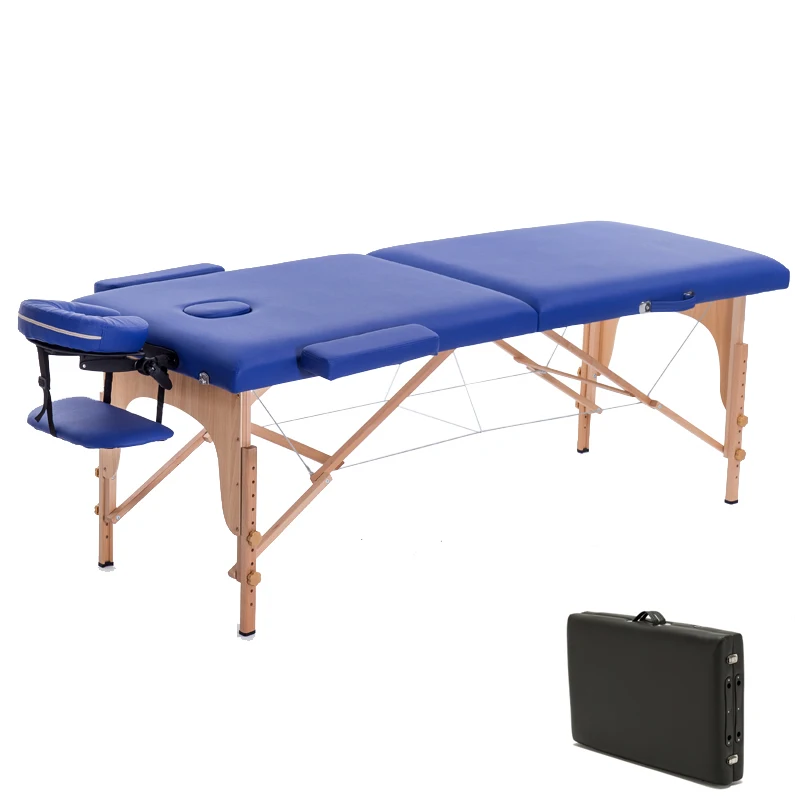 Portable foldable massage table wooden structure factory wholesale