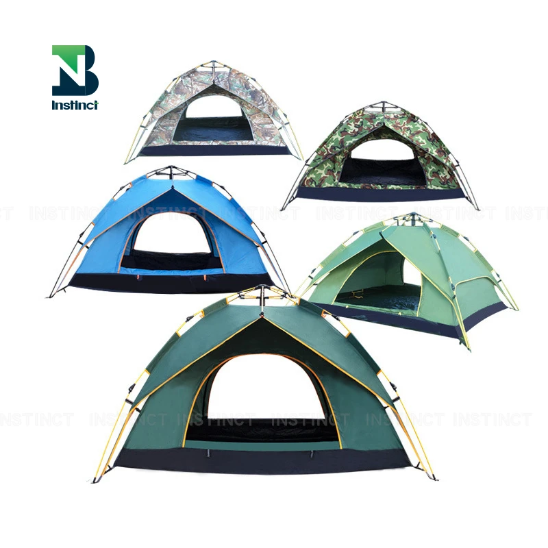 INSTINCT Wholesale 3-4 People Full Automatic Speed Open Tents In Stock Double Camping Tent Outdoor Sun Tent