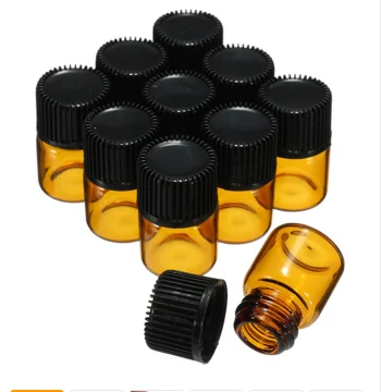 Glass Essential Oil Bottle Amber 1/4 Dram 1ml Glass Products  1ml 2ml Personal Care bottle