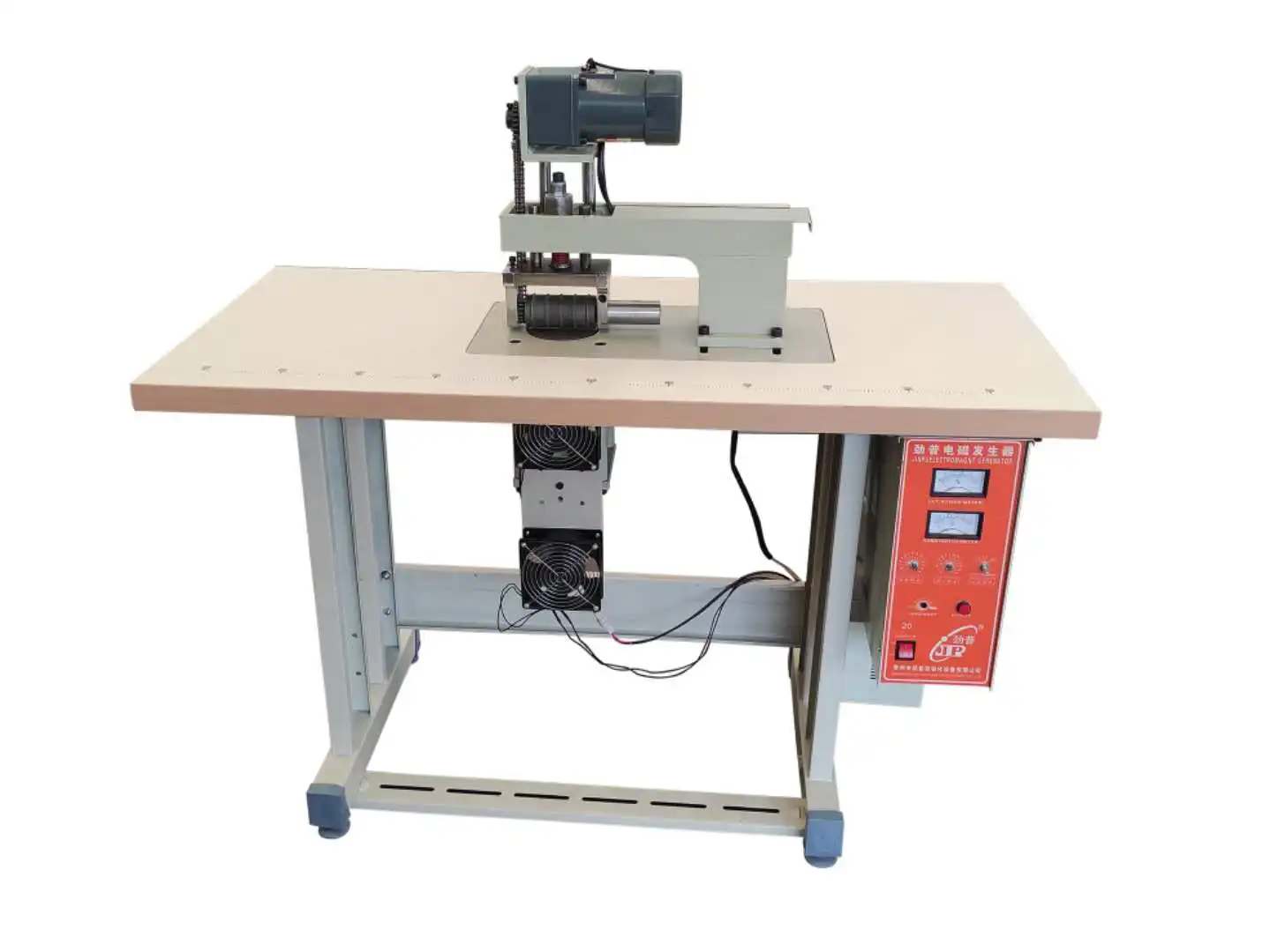 100S semi automatic mold roller industrial ultrasonic lace sewing machine for leather and nonwoven fabric