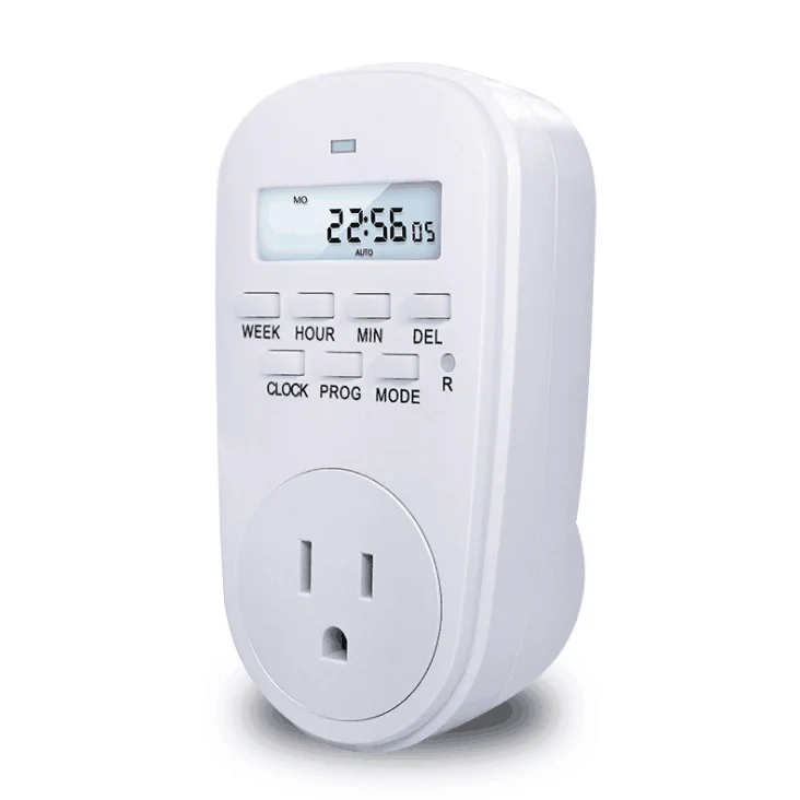 
Digital Timer Switch Energy Saving Adjustable Programmable Setting of Clock/ On/ Off Time US Plug Kitchen Timer Socket 