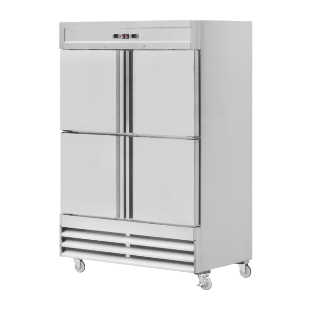 CE Certification Industrial Excellent Stainless Steel French Doors Dual Temp Top Refrigerator Bottom Freezer with 4 Doors for US (1600329985544)