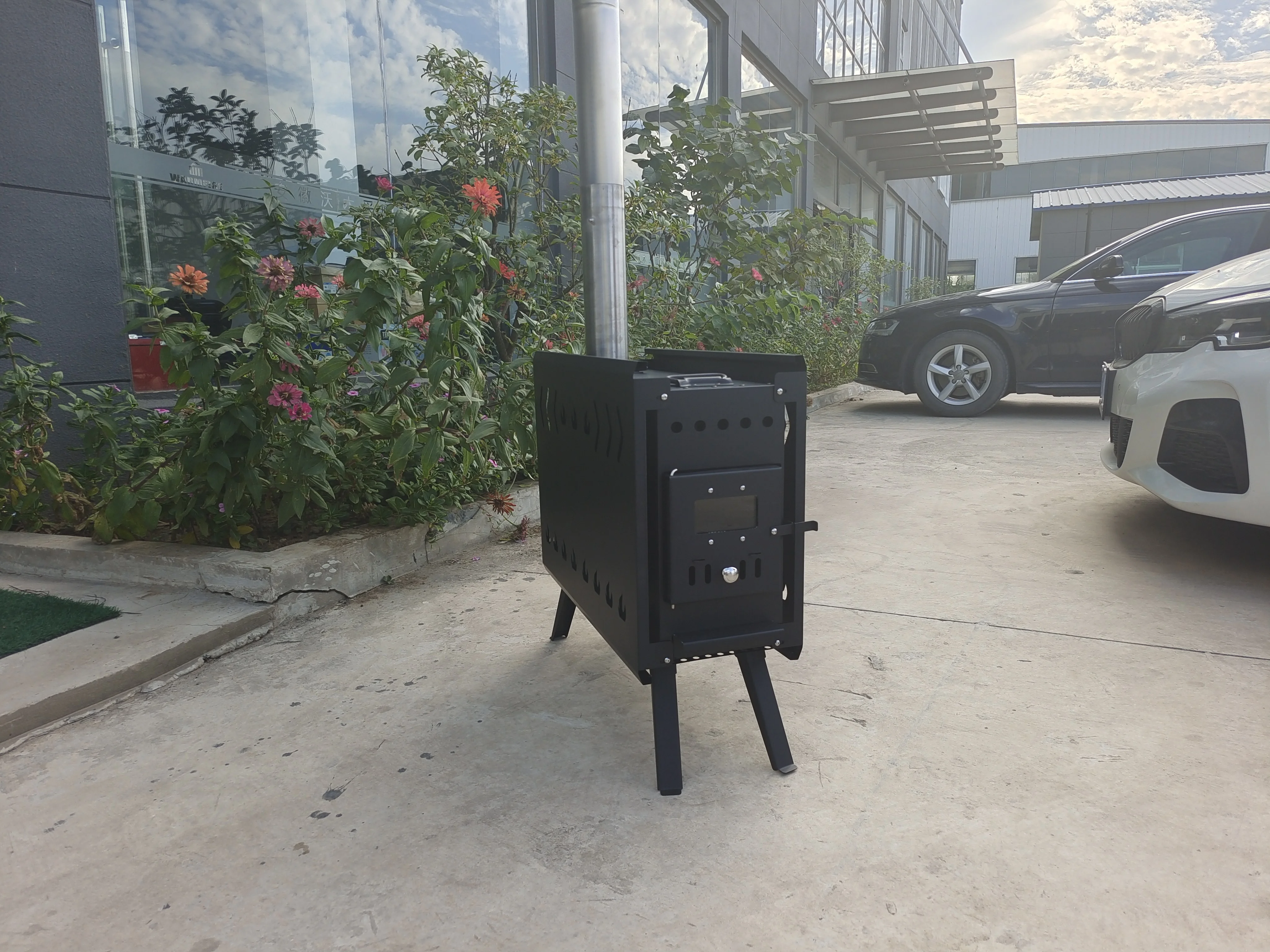 Smokeless Charcoal Stove Cooking, Outdoor Sauna Stove Ice Fishing Keep Warm Coal Wood Burning Stove With Long Pipe For Ten