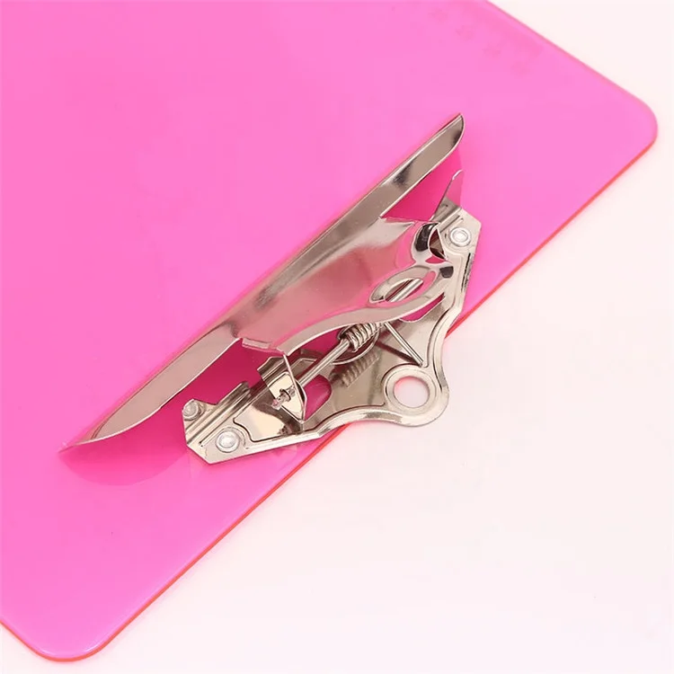 
Hot sale A4size colorful PS transparent colorA4 clip writing board Strong Graduated Clip Board 