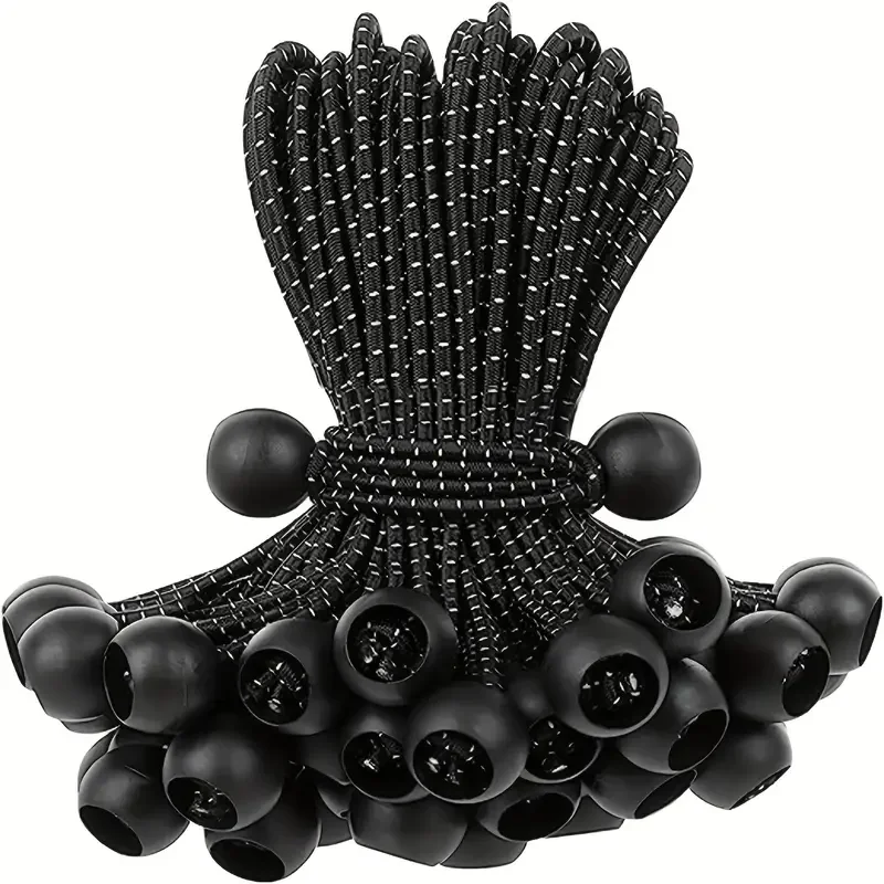 20Pcs Ball Bungee Cords Colorful Customized Rubber Latex Bungee Straps Cords For Tie Down Tarpaulin Canopy Elastic Rope Ball