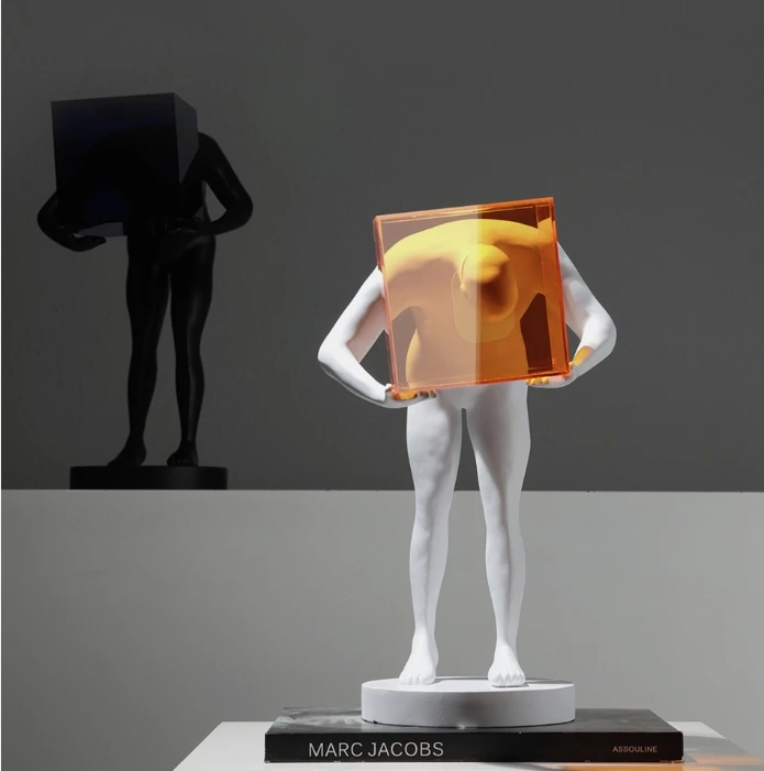 Modern Minimalist Living Room Office Decoration Home Accessories New Creative Orange Home Decor Wholesale Acrylic Home Decor