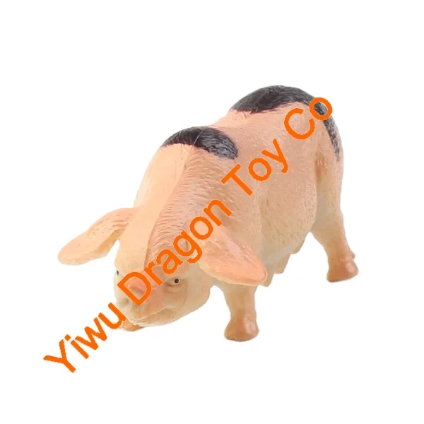 Factory Wholesale Classic Plastic Colorful Small Pig Toys For Kids High Quality Pvc Exquisite Decorative Pig Animal Figurines