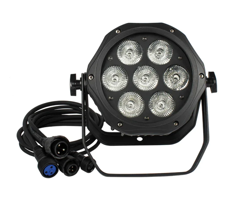 DMX IP65 Waterproof 7x12W RGBW LED Par Light for Outdoor Stage Night Club DJ Stage