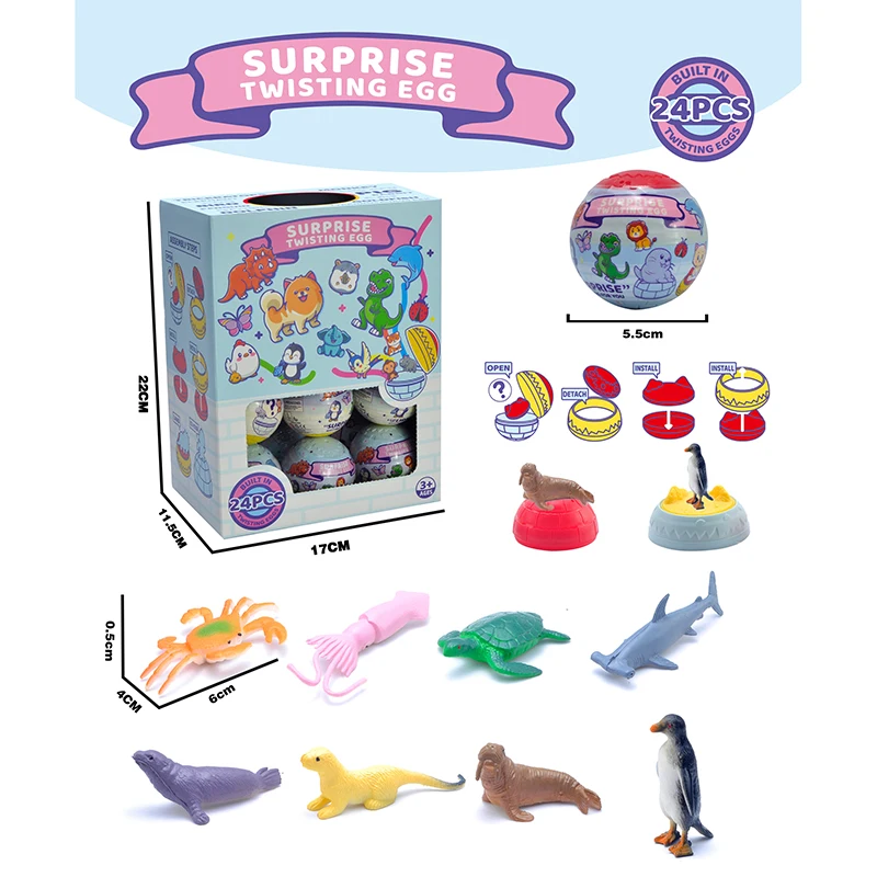 Dinosaur World Toy Figure Egg Capsules Blind Box for Kids Playing Toy Model Toys of Mystery Capsule Blind Box