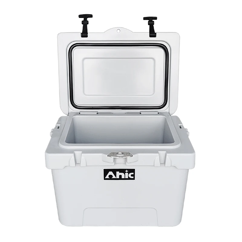 2022 Newest Design 25QT Rotomolded Cooler Box Ice Chest Pamping Plastic Refrigeration Freezer Fishing