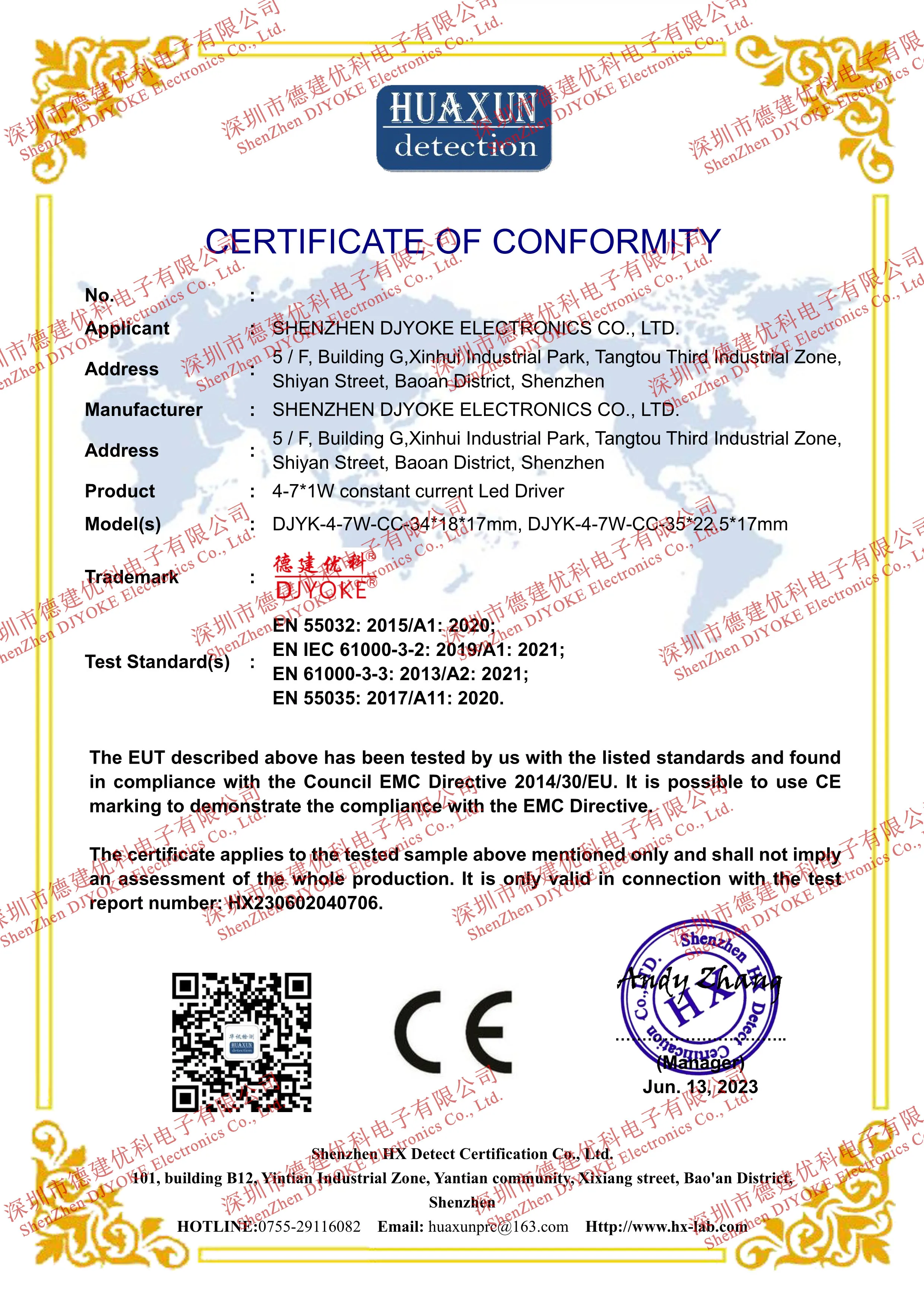 4-7W LED Driver High quality Certified DC12-25V350MA Power Supply 200-350MA Adjustable