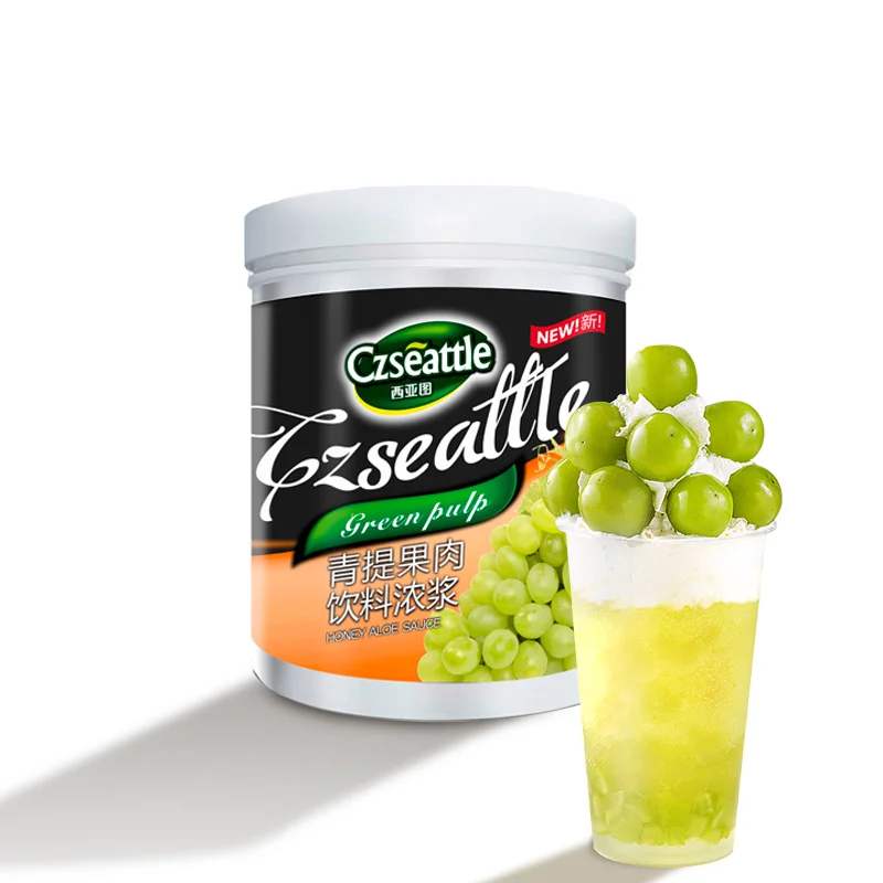 Czseattle Green grape fruit jam drink & beverage fruit jam pulp concentrate for fruit tea raw materials