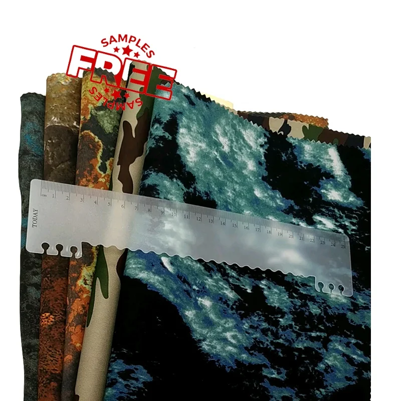 Free sample wholesale custom thickness Ocean Yamamoto camo  printed neoprene fabric