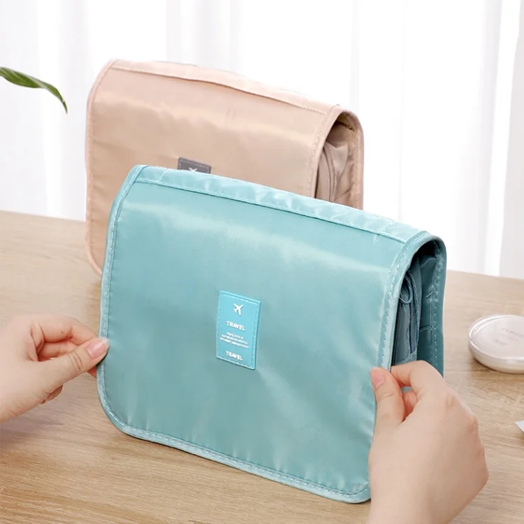 Waterproof Hanging Travel Makeup And Toiletry Bag Nylon Cosmetic Pouch Wash Makeup Bag Custom Logo Cosmetic Bags & Cases