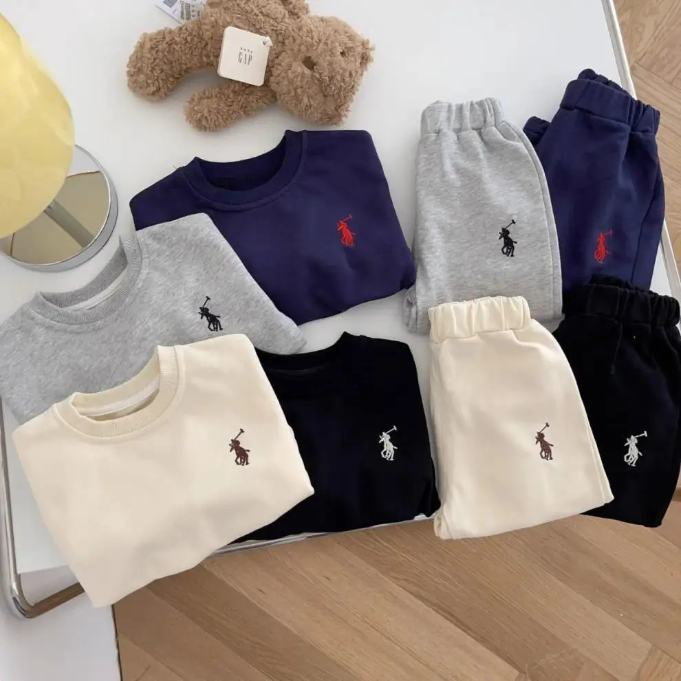 Cotton Sweatpants Tracksuits Winter Baby Clothes Set Clothing Custom Kids Jogger Set Sweatsuits Kids Sweatshirt Set