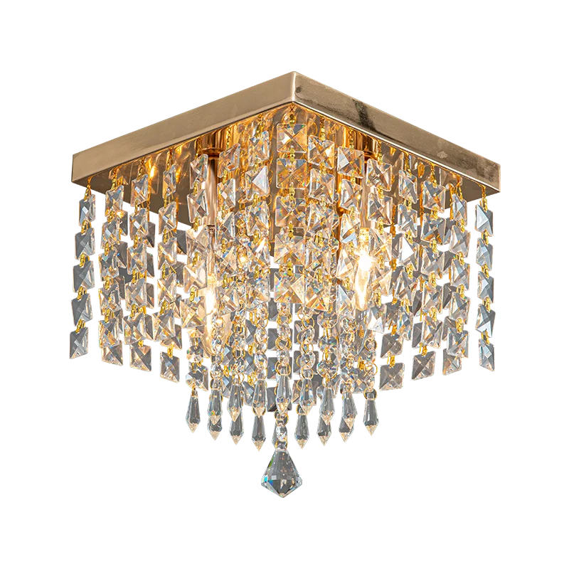 Wholesale Iron Crystal Material Flower Shape Fashion Modern Led Ceiling Lights Various Specifications Ceiling Led Panel Light