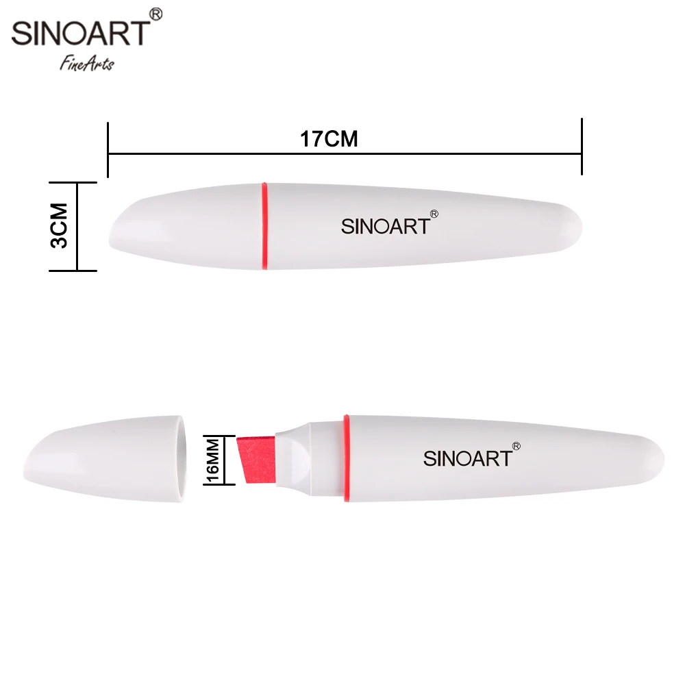 SINOART Jumbo Acrylic Paint Marker,16mm fine tip,Replaceable Tips, Water-Based, Art Supplies for Rocks, Canvas, Glass,etc