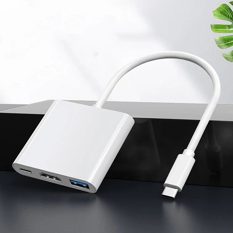 Настраиваемый логотип 3 в 1 взаимный обмен данными между компьютером и периферийными устройствами типа C многофункциональный концентратор для TYPE-C PD + USB HDTV