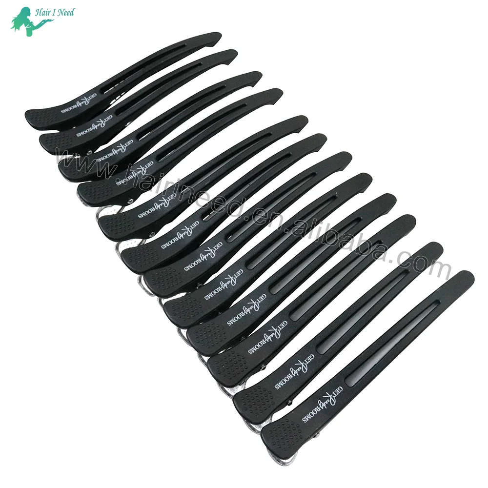 6Pc/set Home Holding Hair Styling Clip Flat Hair Clips Pro Salon Hairdressing Cutting Hairpin Styling Accessories with Logo