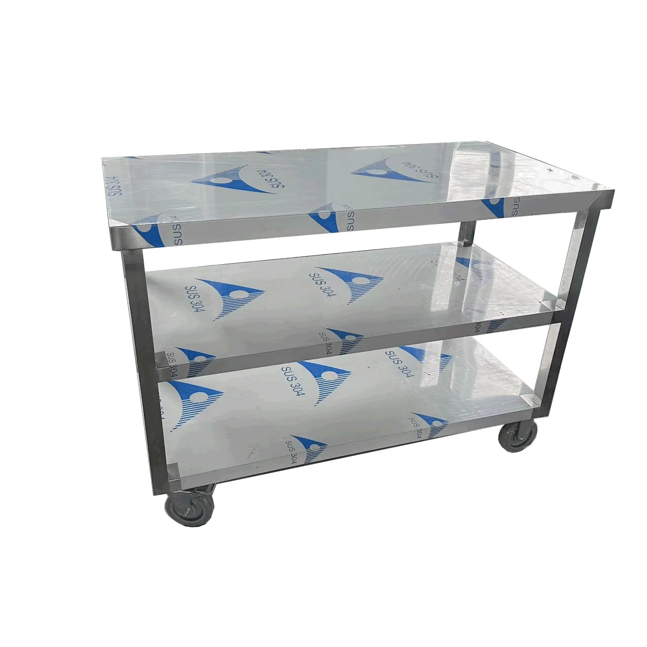 Commercial Kitchen Stainless Steel Three layer trolley