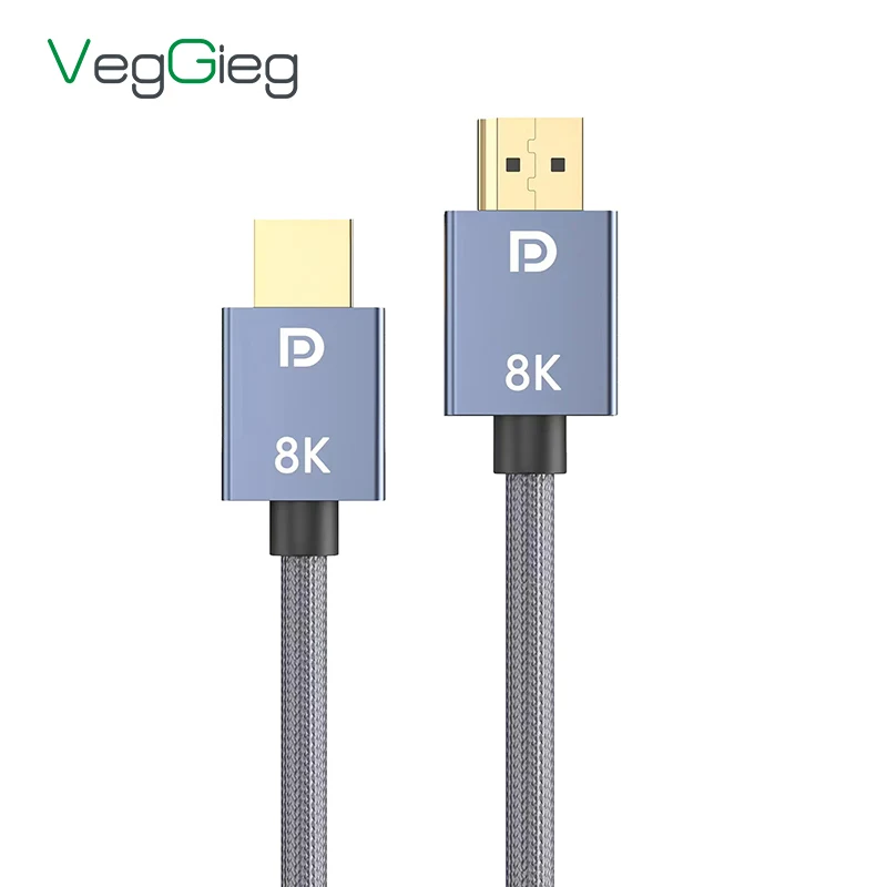 Certified Premium High Speed HDMI 2.1 8K Cable With Ethernet Support 4K 120HZ 8K 60HZ 3D HDR 48Gbps 1M 2M 3M 5M HDMI Video Cable