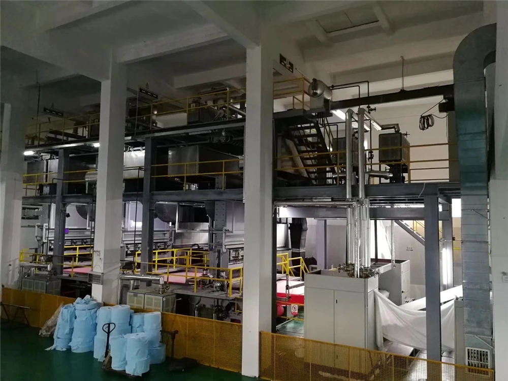 Customized Size nonwoven fabric spunbond polyester fiber thermal bonded machine nonwoven production line
