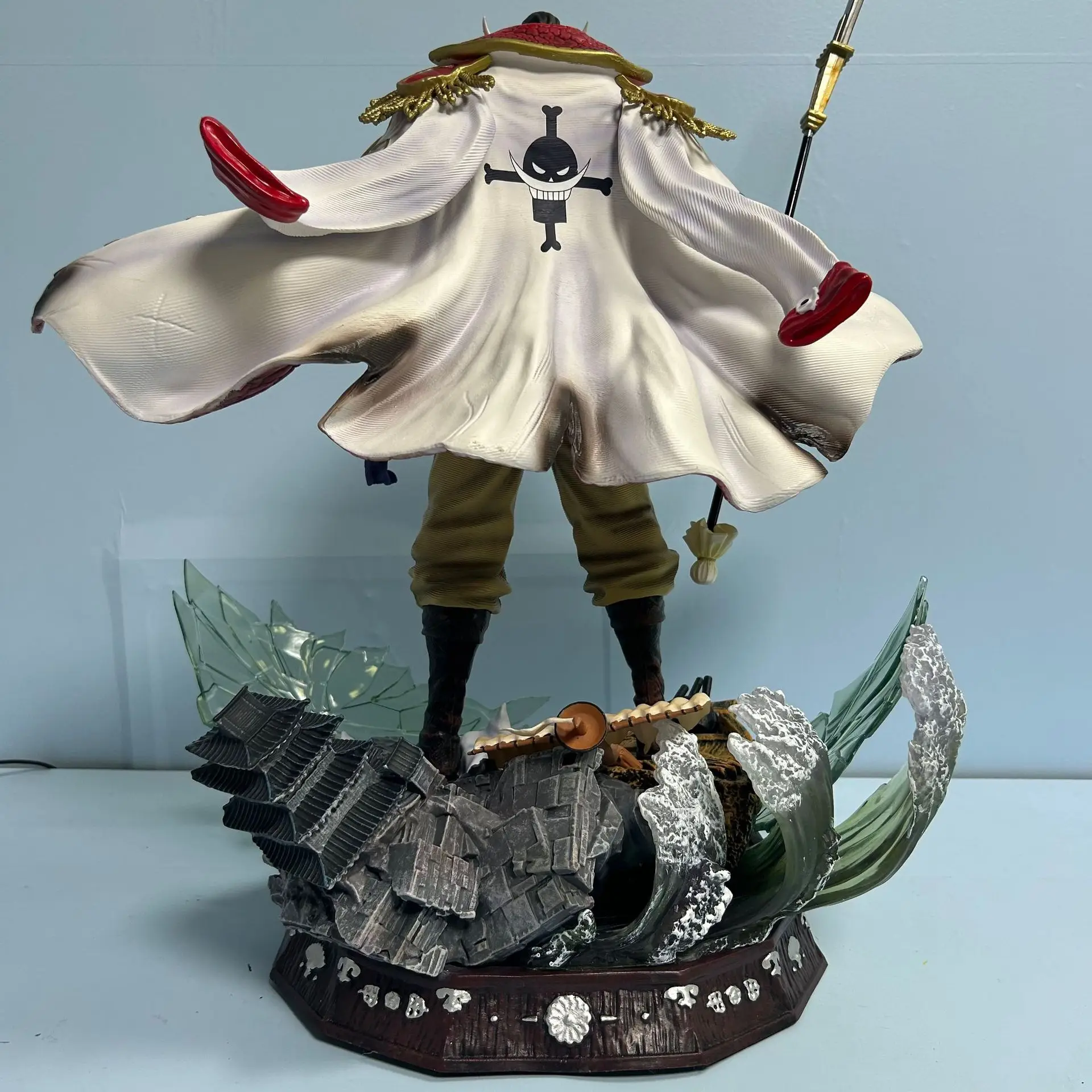 2024 NEW 70cm/27.56' Life Size One Pieces Luffy White beard Figurine Action Anime Figures