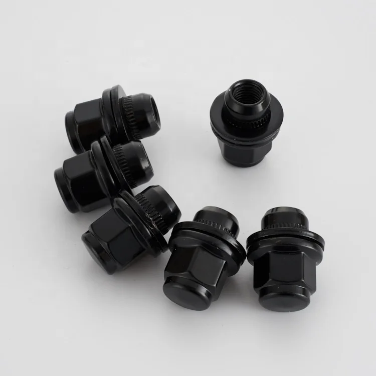 Набор из 20 12x1 25 1 47 дюймов 13/16 Hex OEM Mag стильная шайба Заводские Сменные черные гайки для Nissan Infiniti колеса