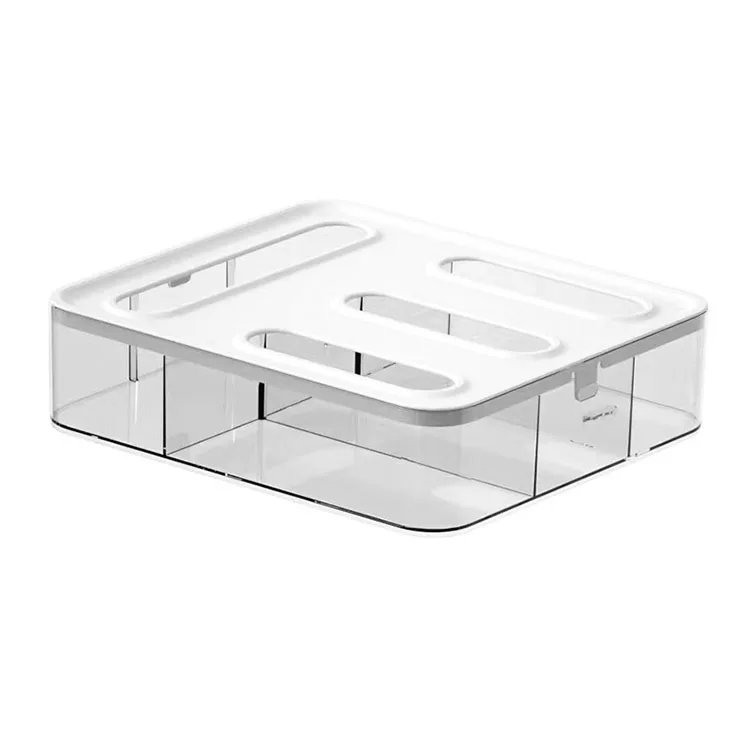 Kitchen Fresh-Keeping Bags Organizer Plastic Wall Shelf Partition Storage Box For Plastic Bags