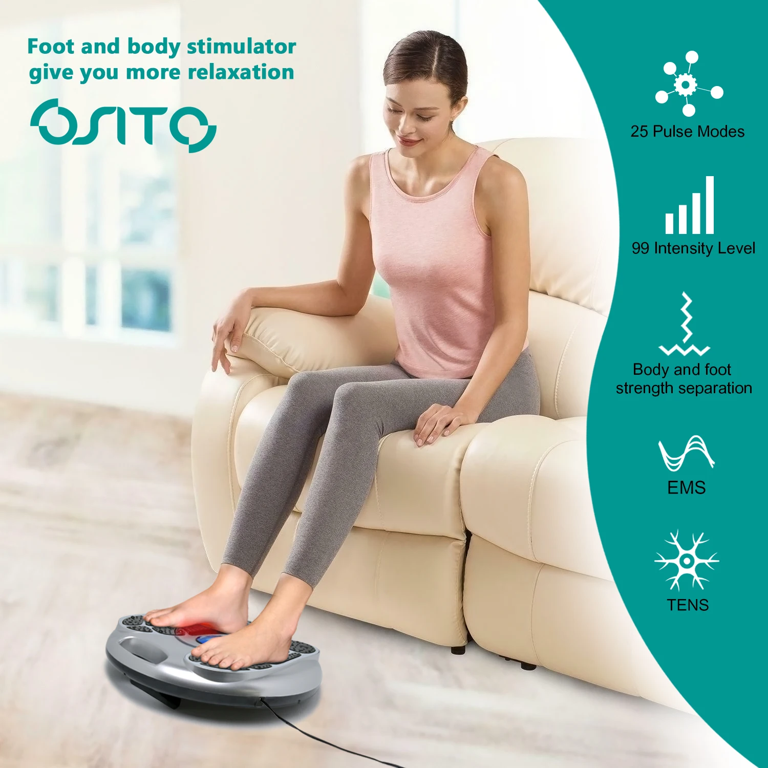 Chinese reflexology foot and calf massager blood circulation tens therapy foot massager foot care machine