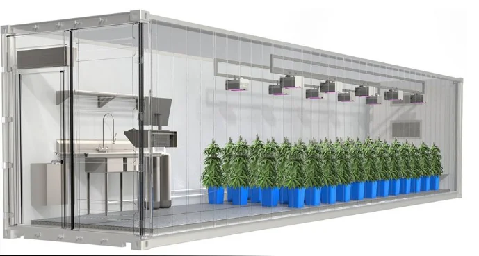Гидропонная контейнерная система с вертикальной фермерской системой