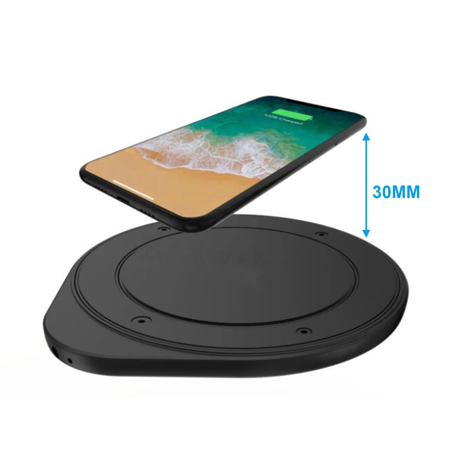 
Universal Under Table Invisible Wireless Charger 10W long distance 30mm Fast Charging Embedded Table For Office,Restaurant  (1600249945378)