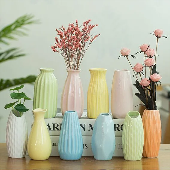 Nordic Rustic Decorative Hand Made Custom Large Ceramic Buquet Large RusticTable Vases Stone For Plants