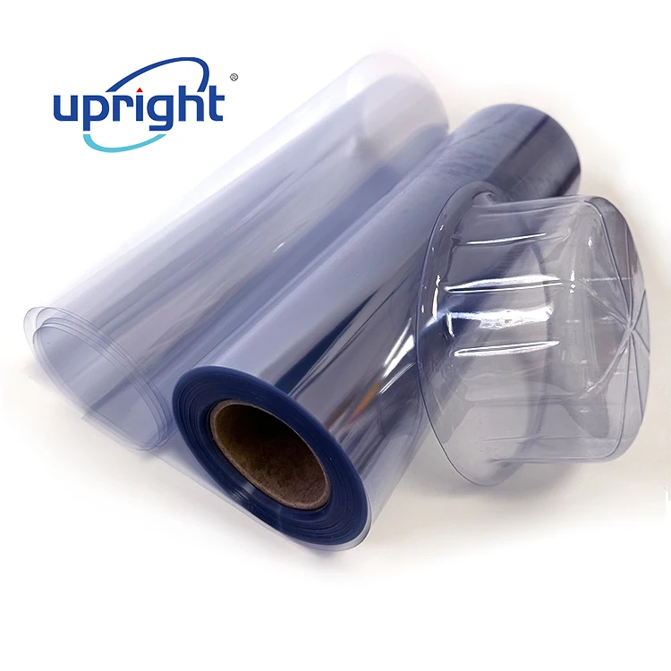Upright competitive price transparent clear plastic 510mm width 200 micron thickness pvc blister roll