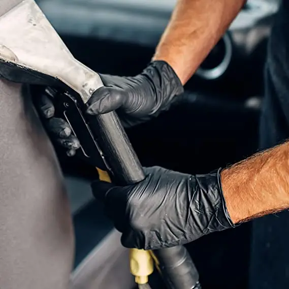 Food Grade Plastic Black Vinyl Disposable Gloves Wholesale Manufacturer