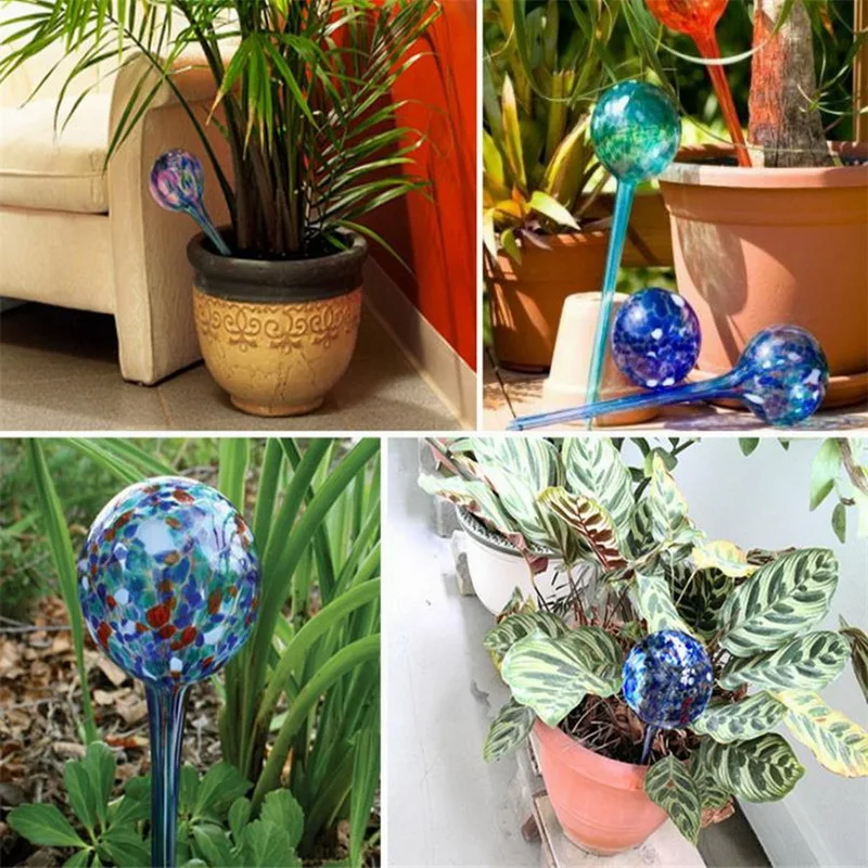 Indoor Plant Automatic Watering Bulb Glass Ball Self Watering Globes Garden Water Drip Ball For Potted Plant Aqua Globes
