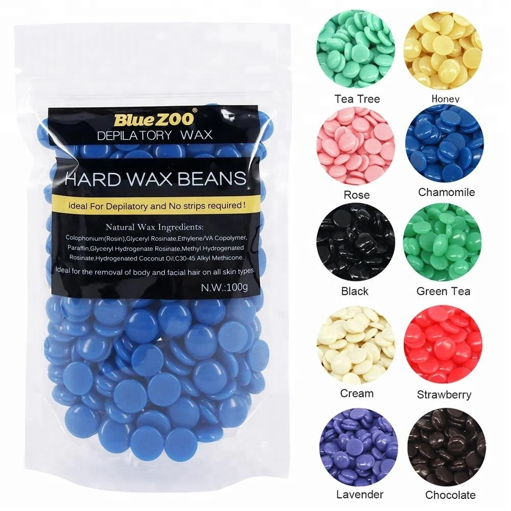  Bluezoo OEM/ODM много ароматов 100 г удаление волос депиляция твердые восковые