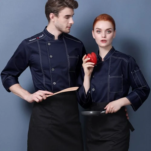 
Factory Supply OEM Custom Sushi Chef Kitchen Jacket Uniforms 