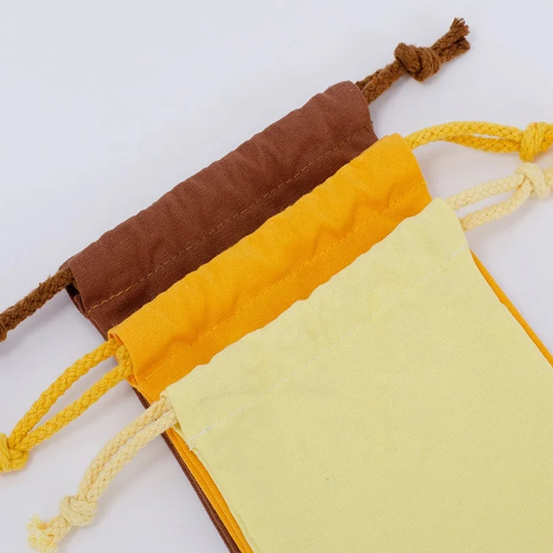 Eco Friendly Custom Logo  Storage Large Colorful %100 Cotton Bag For Toys Double String Pouch For Clothing Dust Bag For Socks