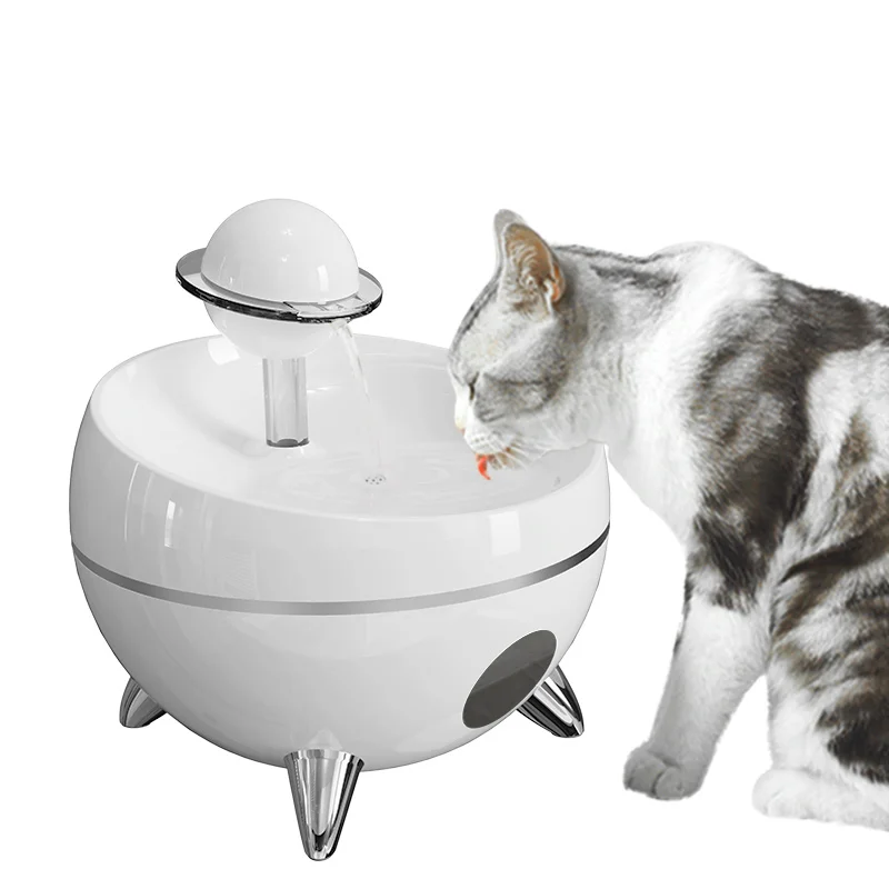 Runs ultra quietly replacement filter pet drinking anti-gravity food and water pump led cat fountain