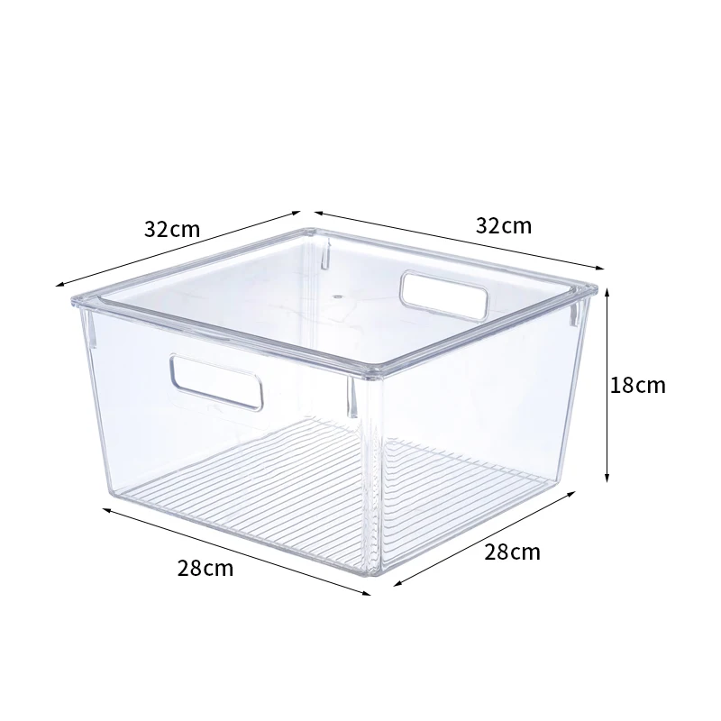 Food Fridge Storage Box Plastic Food Grade Containers Pinmoo Design Small Square Refrigerator Plastic Set OEM Customized Europe