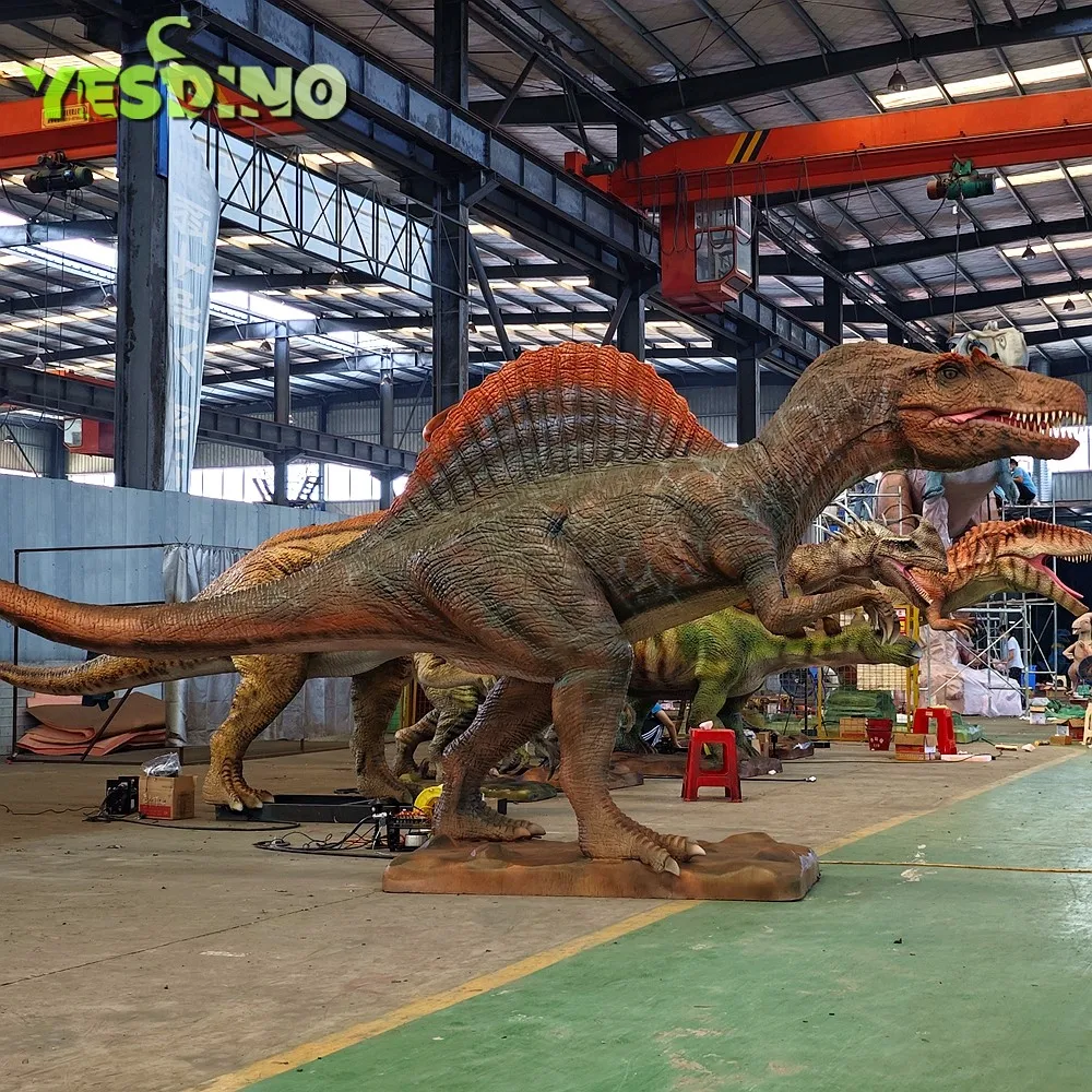 Custom Realistic Spinosaurus Animatronic Dinosaur Model for Kids for Theme Park Exhibitions and Amusement Park Playground