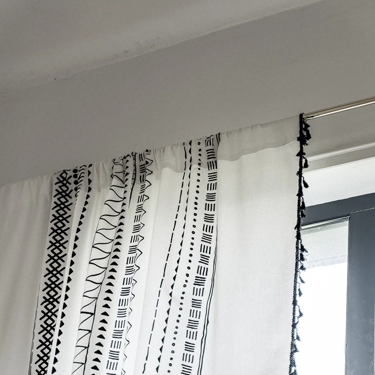 Wholesale Wedding Cotton Hotel Office Custom Decoration Photo Livingroom Designer White Luxury Window