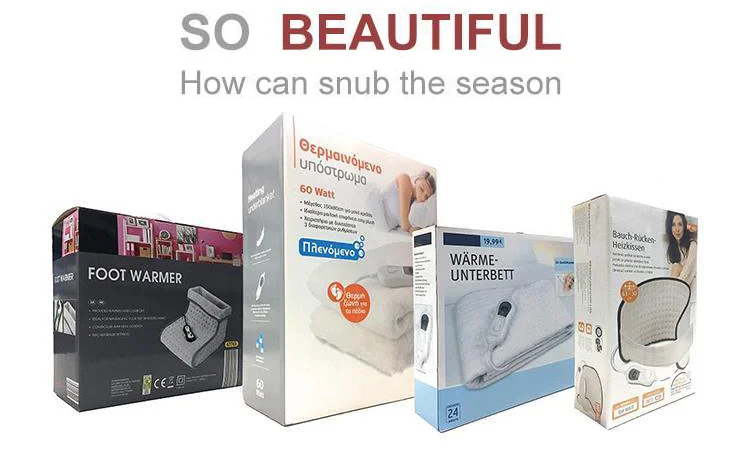 OEM Therapy Auto Shut Off and 3 Temperature Setting Electric Foot Warmer Fast Heating with CE/GS Certificate