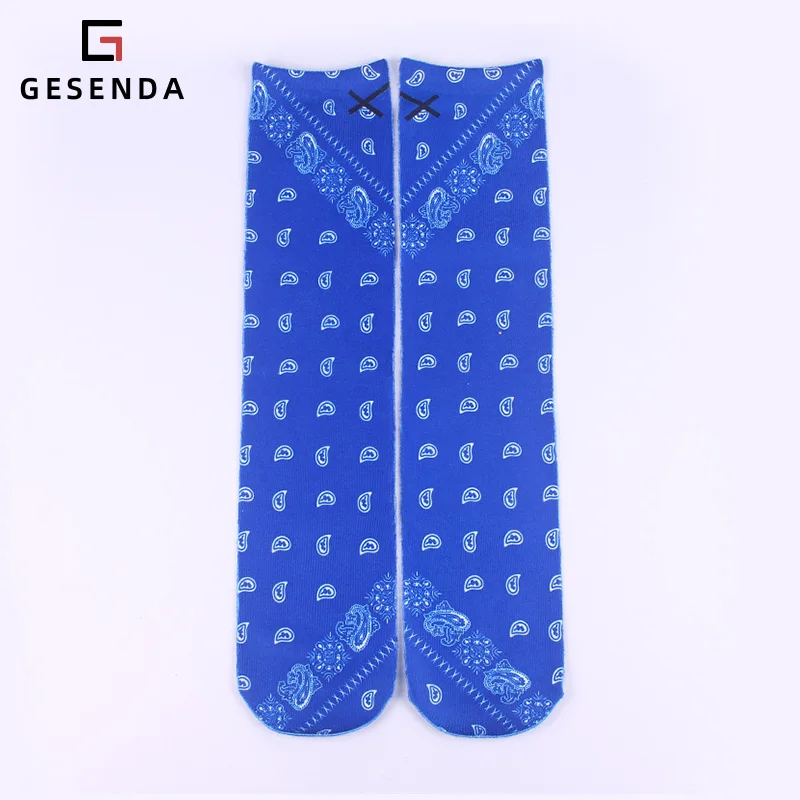 
Pineapple double-sided 3D thermal transfer digital printing socks animal cartoon cat fries burger foreign trade long tube socks 