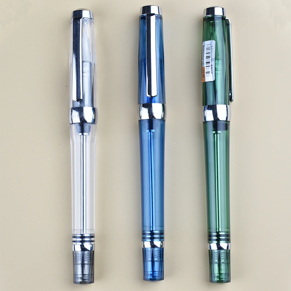 Top Selling New Design transparent suction fountain pen for stationery