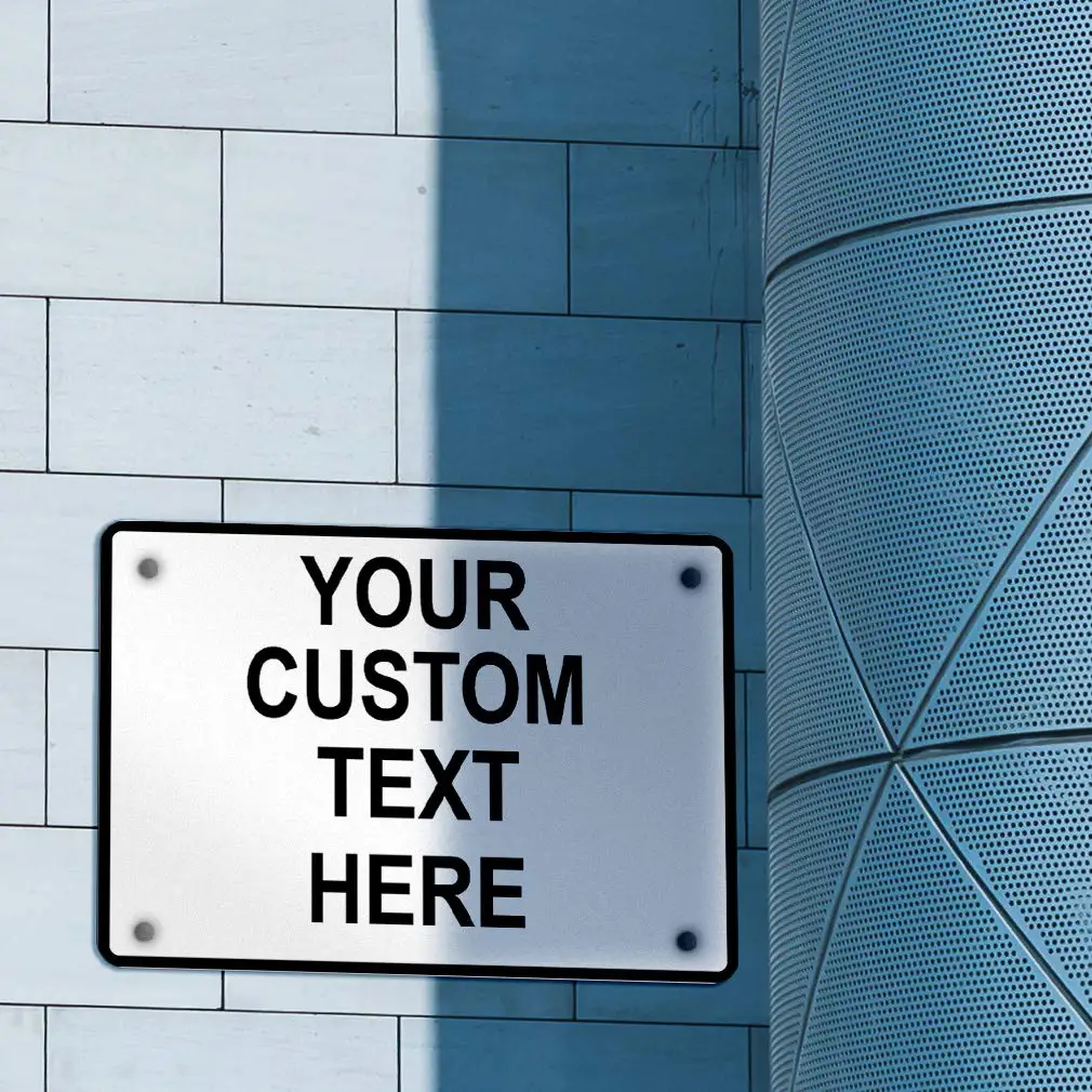 Custom Logo High Quality Aluminum Weatherproof Metal Sign Regulation Street Signs Traffic Warning Sign