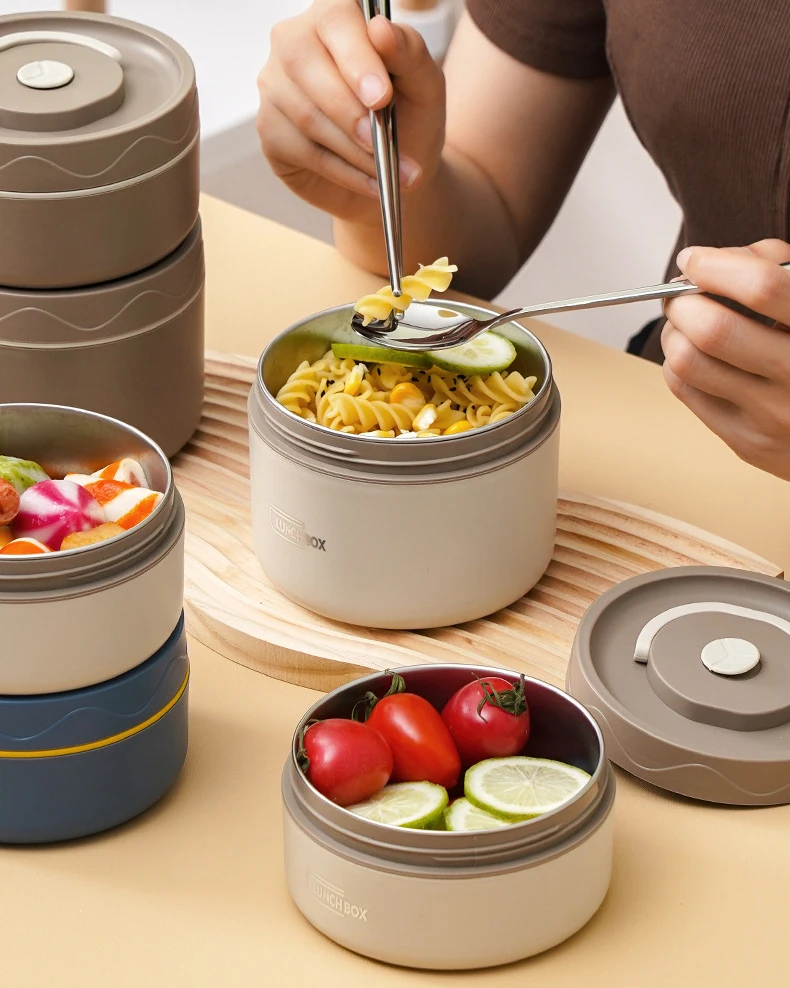 Portable 304 Stainless Steel Japanese-Style Lunch Box Heatable Food Microwave Insulation Children Available 2/3/4 Layers Grade